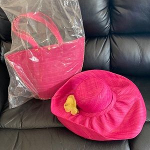 Just in time for Spring. Hat and tote set.